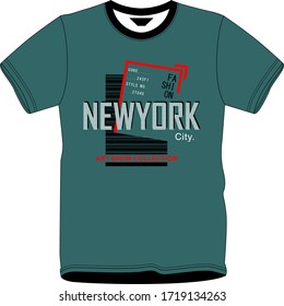 NEW YORK FASHION CITY TYPOGRAPHY T-SHIRT GRAPHIC DESIGN