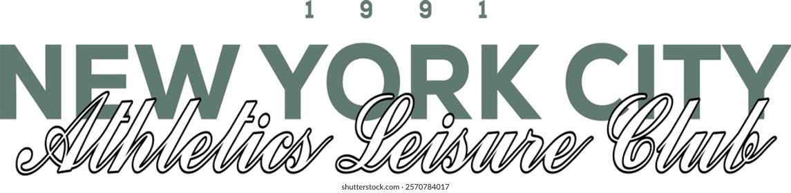 new york fashion slogan design vector 