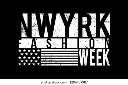 New York Fashion Week, t shirt graphic design, vector artistic illustration graphic style, vector, poster, slogan.