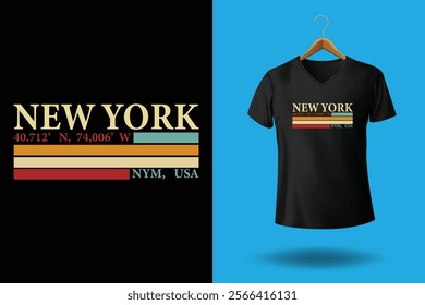 New York flag America typography, t-shirt graphics, vectors, illustration of waving USA flag silk grunge background,  T-shirt graphic design American flag street art style New York