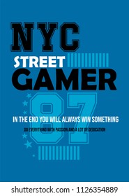 new york gamer,t-shirt design