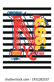 new york god vibes,t-shirt design fashion vector