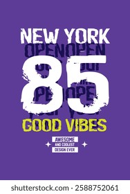 new york good vibes,t-shirt design fashion vector