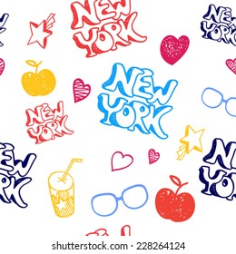 New York Graffiti Pattern