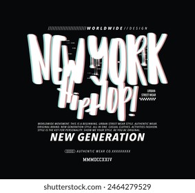 New York graffiti style drawing and typography. Vector illustration design for fashion, tee, t shirt, poster, print, graphic.