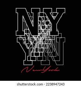 Camiseta gráfica masculina de Nueva York en archivo vectorial. Imprimir ropa