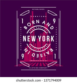 new york graphic typography design element t shirt vector for ready print and other use