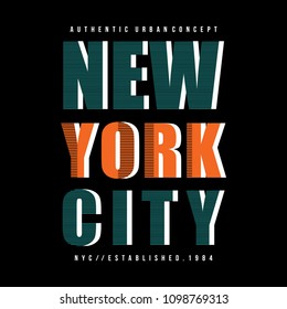 new york graphic typography, vector illustration artistic image