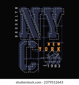 new york graphic, typography vector, illustration, for print t shirt, modern style
