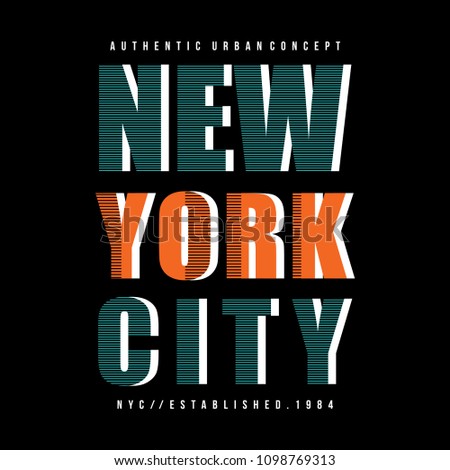 new york graphic typography, vector illustration artistic image