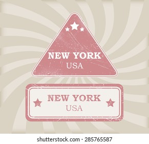 New York grunge rubber stamp.Vector illustration.