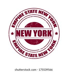 new york grunge stamp on whit vector illustration