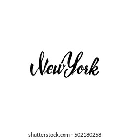 New York - hand drawn, calligraphy and lettering, for use in your designs logos, or other products