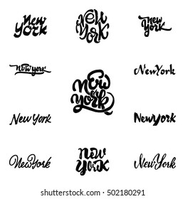 New York - hand drawn, calligraphy and lettering, for use in your designs logos, or other products