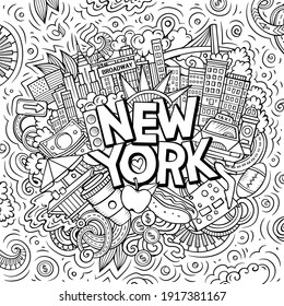 Coloring Page New York City Images, Stock Photos & Vectors | Shutterstock