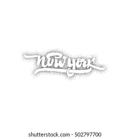 New York - hand drawn dotwork, calligraphy and lettering, for use in your designs logos, or other products