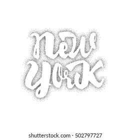 New York - hand drawn dotwork, calligraphy and lettering, for use in your designs logos, or other products