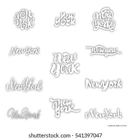 New York - hand drawn dotwork, calligraphy and lettering, for use in your designs logos, or other products