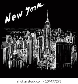 New York - hand drawn illustration