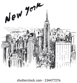 New York - hand drawn illustration