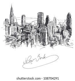 New York - Hand Drawn Metropolis