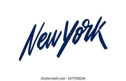 New York handwritten city name.Modern Calligraphy Hand Lettering for Printing,background ,logo, for posters, invitations, cards, etc. Typography vector.