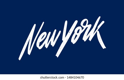 New York handwritten city name.Modern Calligraphy Hand Lettering for Printing,background ,logo, for posters, invitations, cards, etc. Typography vector.