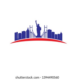 New York high-rise logo icon vector