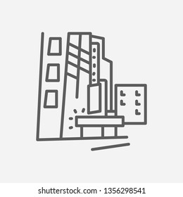 New york icon line symbol. Isolated vector illustration of  icon sign concept for your web site mobile app logo UI design.