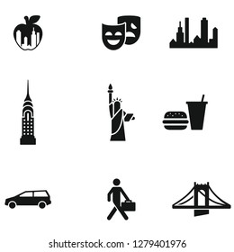 New York icon set vector