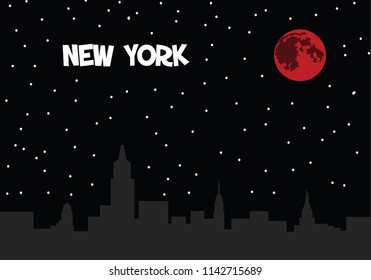 New York illustration city USA american 