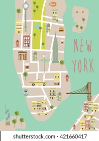 744 Manhattan map icon Images, Stock Photos & Vectors | Shutterstock