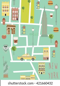 4,162 New york street map Images, Stock Photos & Vectors | Shutterstock