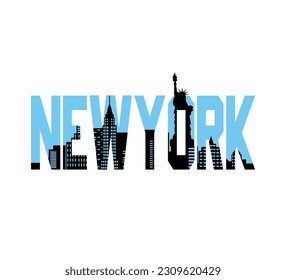 New York illustration for T-shirt , print media and others