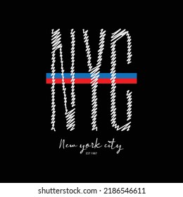 New york illustration typography. perfect for designing t-shirts, shirts, hoodies, poster, print