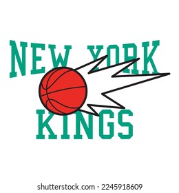 new york king basketball t-shirt graphic