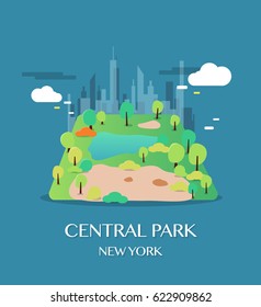 New York landmark Central Park. svg