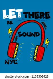 new york let there be sound,t-shirt design