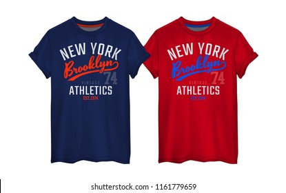 New york letter Print on T-shirts,Vector illustration.