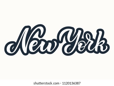 New York lettering.