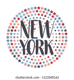 New York lettering.