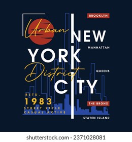 new york lettering abstract graphic, typography vector, t shirt design illustration, good for ready print, and other use