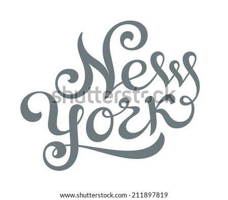 New York lettering print template. Vector illustration
