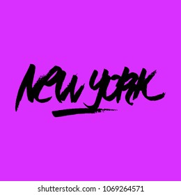 New York lettering text