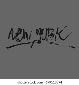 New York lettering text