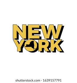 New york lettering text design
