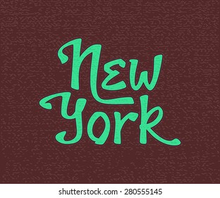 New York lettering t-shirt apparel fashion design print.  Vector illustration