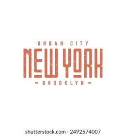 New York Lettering Typography T Shirt Design