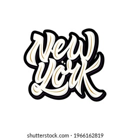 New York Lettering Typography Vector