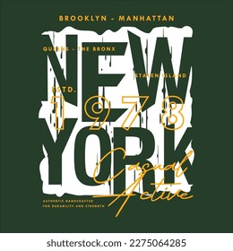 vectores de tipografía de letras de nueva york, gráfico abstracto, ilustración para camiseta de impresión 